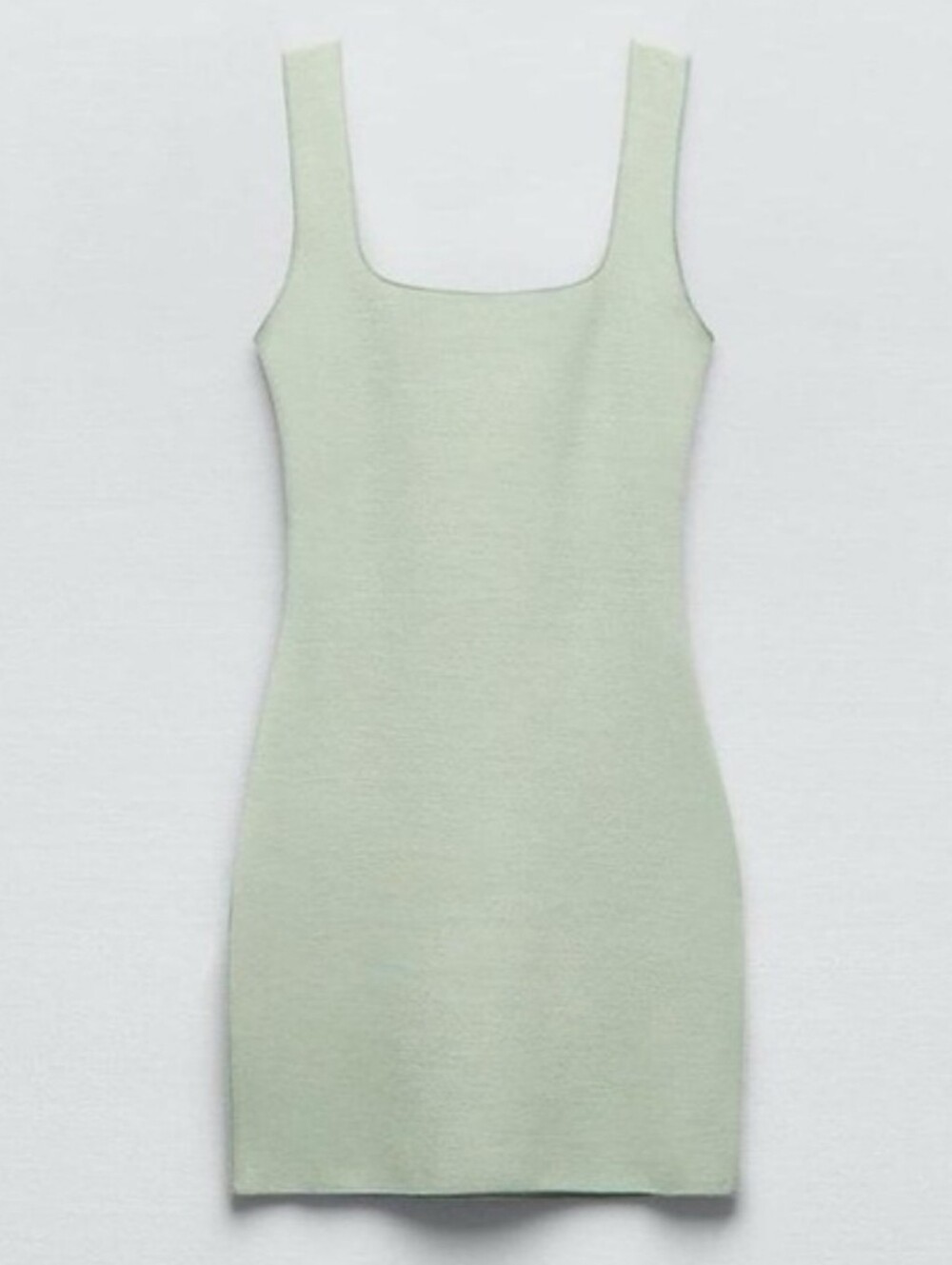 Zara White Square Neck Mini Dress Small NWT